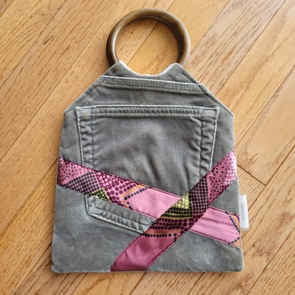 Small Wrist Bag Purse Artisanal Velvet - Picture 4 of 10